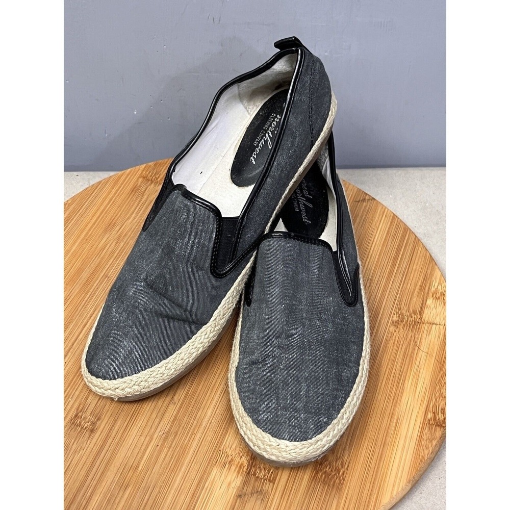 Great Northwest Clothing Company Sally Slip On Shoes Womens 9.5 Black Espadrille
